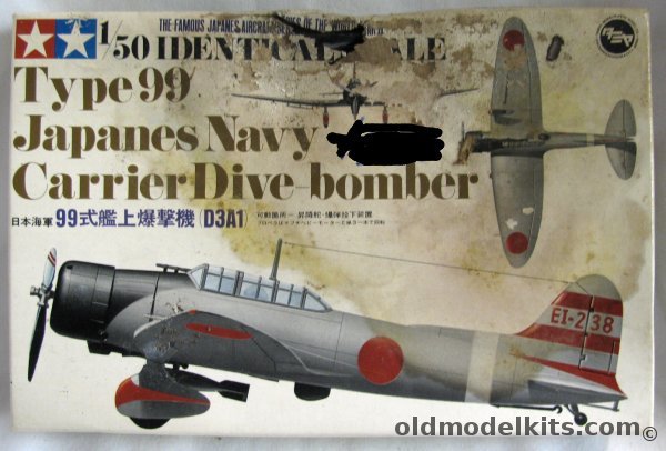 Tamiya 1/50 D3A1 Type 99 Val Carrier Dive Bomber Motorized- With Decals for Five Aircraft, MA110 plastic model kit